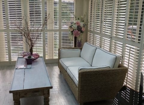 Living room shutters