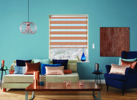 Motorised copper blinds