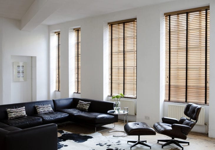 Blinds in a living room