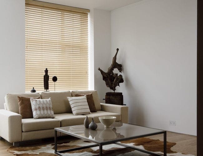 Blinds in a living room