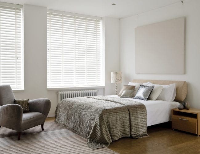 Blinds in a bedroom