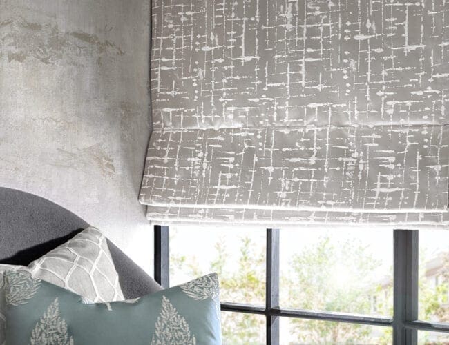 Lounge roman blinds