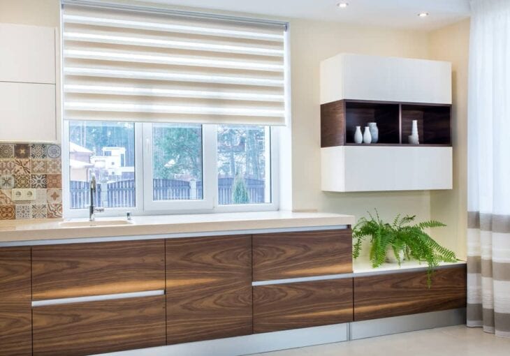 kitchen blinds on display