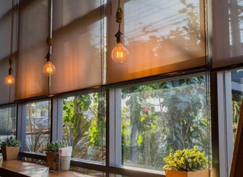 beige-roller-blinds-with-trendy-lights