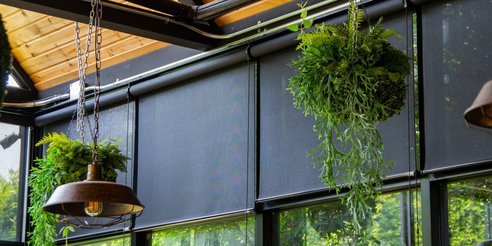 black-conservatory-roller-blinds