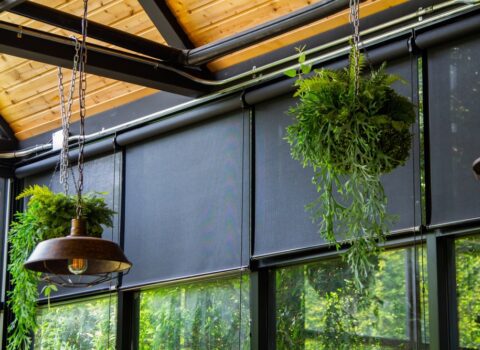 black-conservatory-roller-blinds