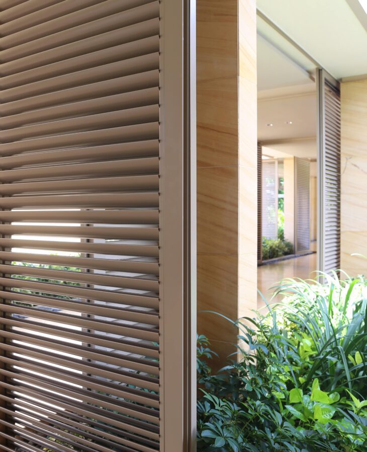 perfect fit shutters in entrance