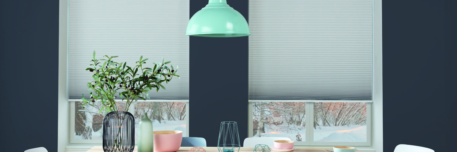 Cellular Blind, Dining Room, Grey