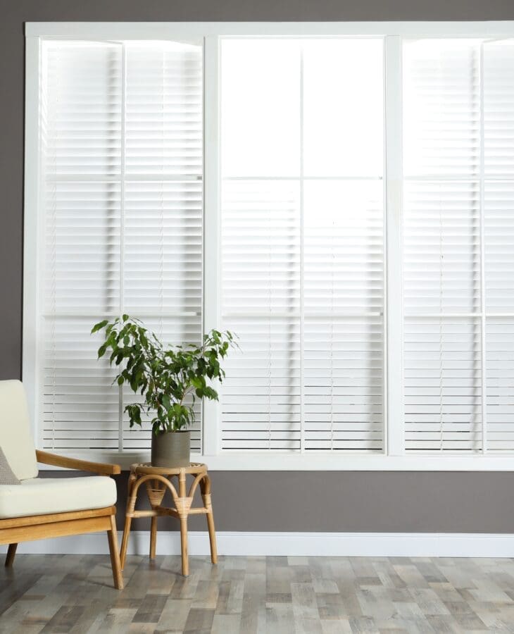 white-full-height-shutters-with-chair-and-plant