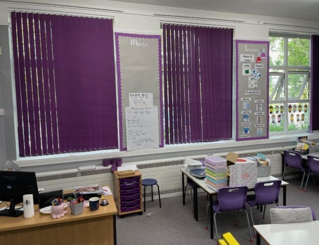 School Blind Purple Vertical
