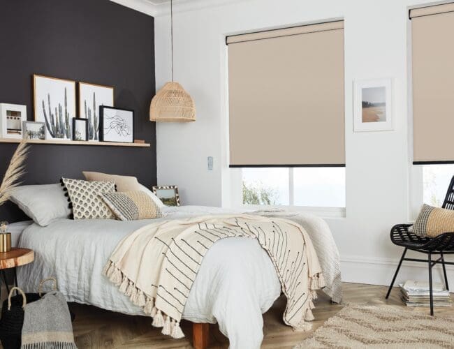 Beige Bedroom blackout roller Wakefield