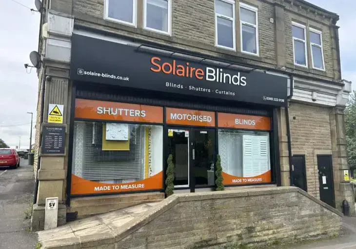 Solaire Blinds showroom in Wakefield offering blinds and shutters near Outwood