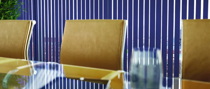 Vertical blinds in Outwood office providing privacy and light control